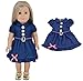 Ebuddy 3-sets Doll Clothes Party Dress Clothes For 18 inch American Girl Doll