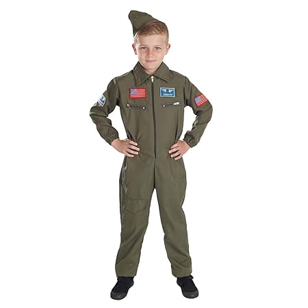 Fun Shack FNK2979L Kostüm, Boys, Military Pilot, Large (Age 8-10)