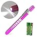 Zitrades Nurse Penlight Reusable Medical LED Pen Light White Purple Color for Nurses Doctors with Pupil Gauge Free Battery