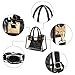 Clear Crossbody Handbags, OURBAG Fashion Women's Waterproof Clear Handbag Top Handle Shoulder Bag Transparent Purse Black