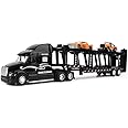 Toy Truck, Alloy Truck Model Transport Car Carrier Simulation Light Sound Effect Vehicles Toy with 2pcs Car