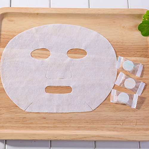 Lameila 70pcs DIY Natural Skin Care Compressed Facial Face Sheet Mask Paper with Mixing Mask Bowl Set