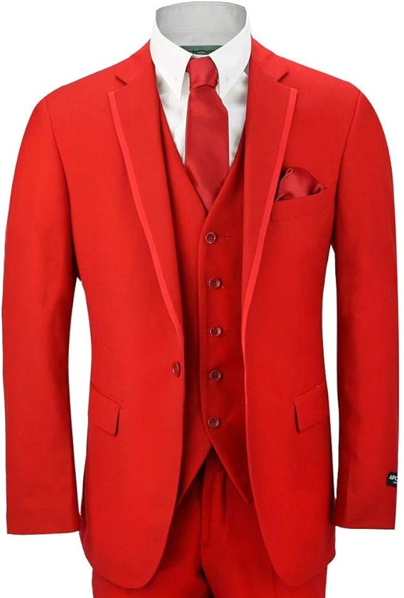 Pour Homme 3 Pièces Rouge Sur Mesure Fit Smart Classique
