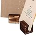MyGift Rustic Brown Wood Place Card Holders for Table, 2-Inch Wooden Table Number and Name Holder Stand, Set of 10