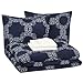 Amazon Basics 8-Piece Ultra-Soft Microfiber Bed-In-A-Bag Comforter Bedding Set - Full/Queen, Navy Nautical Knot