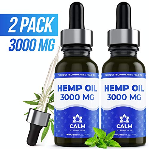 (2Pack) Premium Hemp Oil Extract 3000 MG Anxiety, Pain & Stress