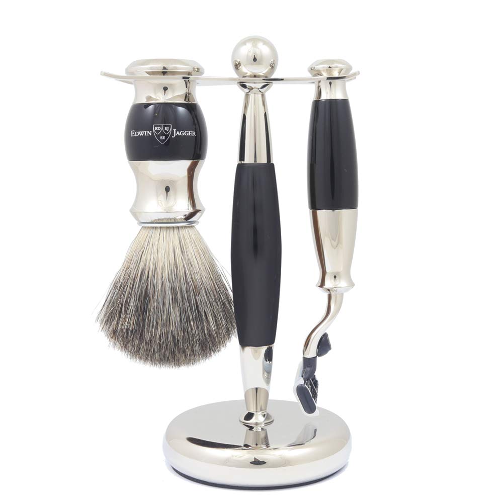Edwin Jagger 3 Piece Shaving Set Mach3 - imitation ebony