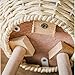 ZENGAI Plant Flower Stand Wooden Rattan Floor-Standing Corrosion Protection Handmade Indoor, 4 Sizes Plant Container (Color : Wood, Size : B-37x56cm)thumb 3