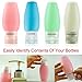 Leak Proof Travel Bottles Set,CHFUN 6 Pack 3 Fl.oz TSA Approved Silicone Squeeze Refillable Cosmetic Travel Containers Tubes Accessories, Perfect for Carry-on Luggage Liquid, Toiletries and Cream