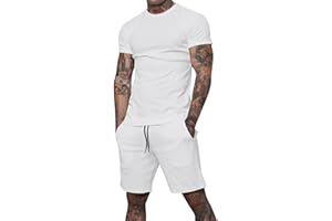 Uni Clau Mens Short Sets 2 Piece Outfits Fashion Summer Tracksuits Casual Shirt and Shorts Set