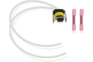 MOTOALL 366-9748 2501107C1 2 wire Fuel Injector Connector Pigtail Wiring Loom 645-1001 for Caterpillar C7 C9 Excavator IPR Valve 7.3 6.0 VGT 6.0 6.7 for Diesel Trucks Plug Wire Harness Crimp Splices