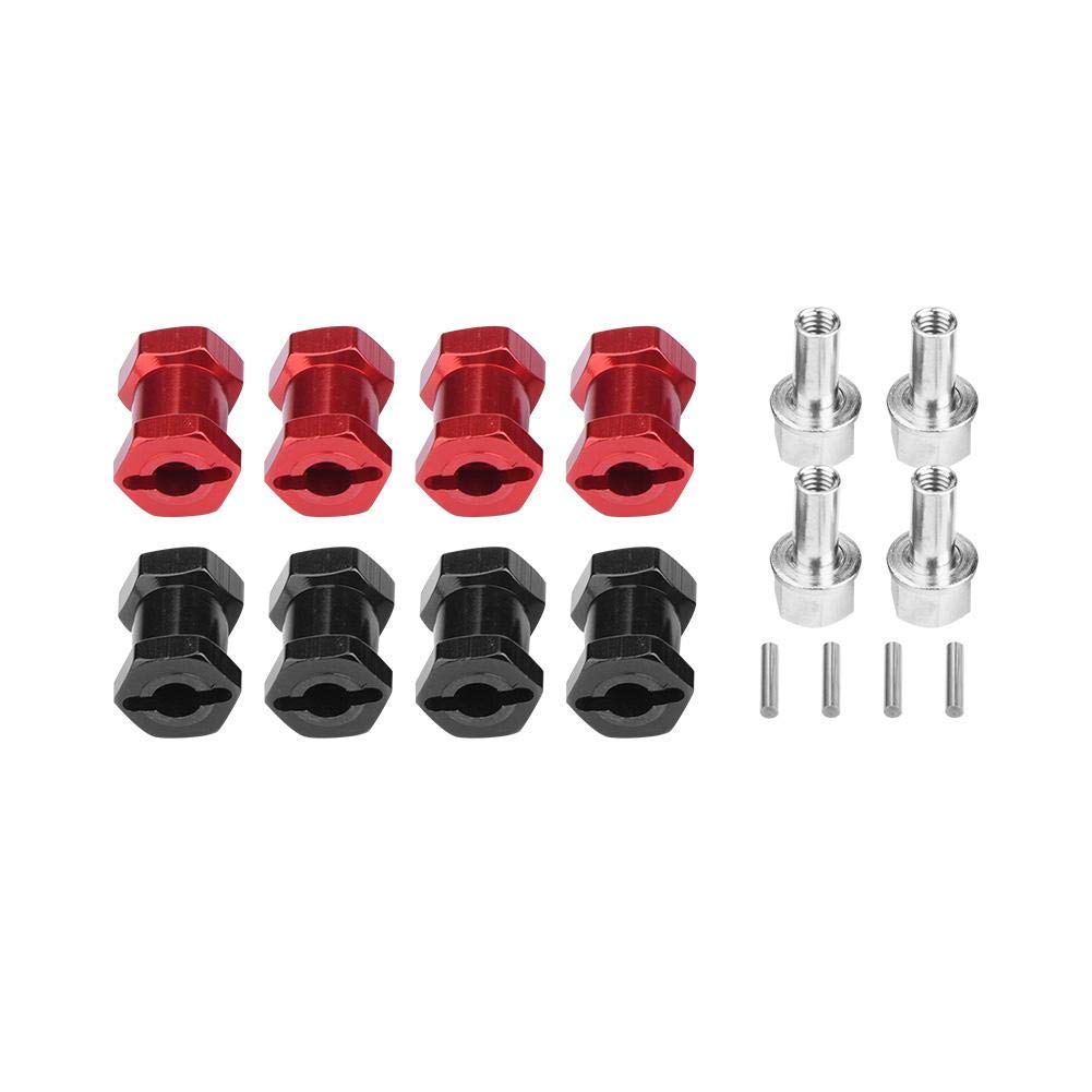 RC Car Wheel Hub Adaptor, 4Pcs RC Wheel Hex Hub Metal Adaptor RC Crawler Upgrade Part Compatible with Traxxas Hsp Redcat(17mm)