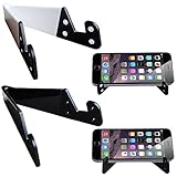 Foldable Cell Phone Stand Folding Mobile Phone Stand Holder, Tonyhoney V Smart Phone Mount Tablet Stands, Universal Portable Small Stands, Mini Smooth Plastic Cellphone Mount holder for Home Office
