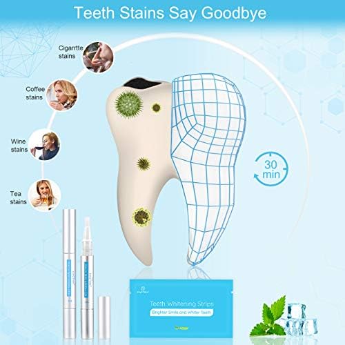 Blanqueador Dental, Kastiny 56 Tiras Blanqueadoras Dientes con 3 Gel de