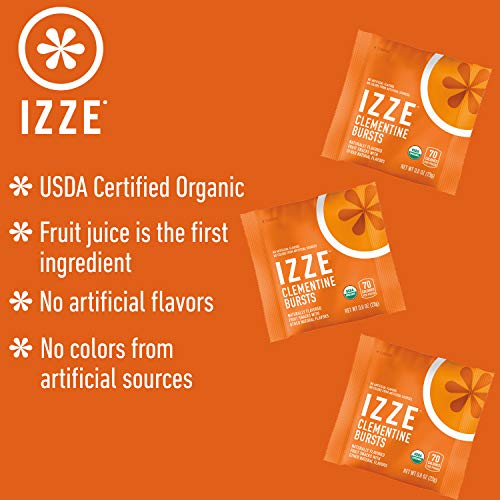 Izze Bursts Organic Fruit Snacks, Clementine, 0.8oz Pouches, (18 Pack) - Thumbnail 2