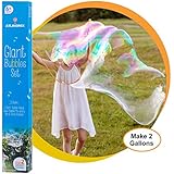 Atlasonix Giant Bubbles Kit - Incl. Big Bubble Wand, Giant Bubble Mix for Making 2 gallons of Natural Non-Toxic Bubble Solution and Booklet. Birthdays, Outdoor Family Fun for Girls, Boys and Friends