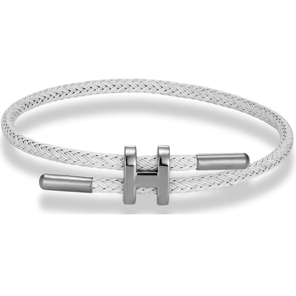 Bracelet with Adjustable Design Polished H Shape