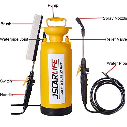 Jscarlife 2-Gallon Compression Sprayer Lawn and Garden Pump Pressure Sprayer for Gardening, Fertilizing, Cleaning & General Use Spraying (Yellow) - Thumbnail 3