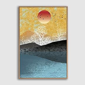 Framed Home Artwork Abstract Scenery for Living Room Bedroom