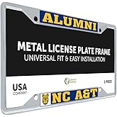 Desert Cactus North Carolina A&T State University HBCU Aggies Car Accessories Metal License Plate Frame and Tag Holder for Front or Rear of Car (Alumni)
