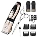 Newcomdigi Low Noise Rechargeable Cordless Pet Grooming Clippers Professional Electric Clippers Grooming Trimming Kit for Dogs Cats and Other House Animals