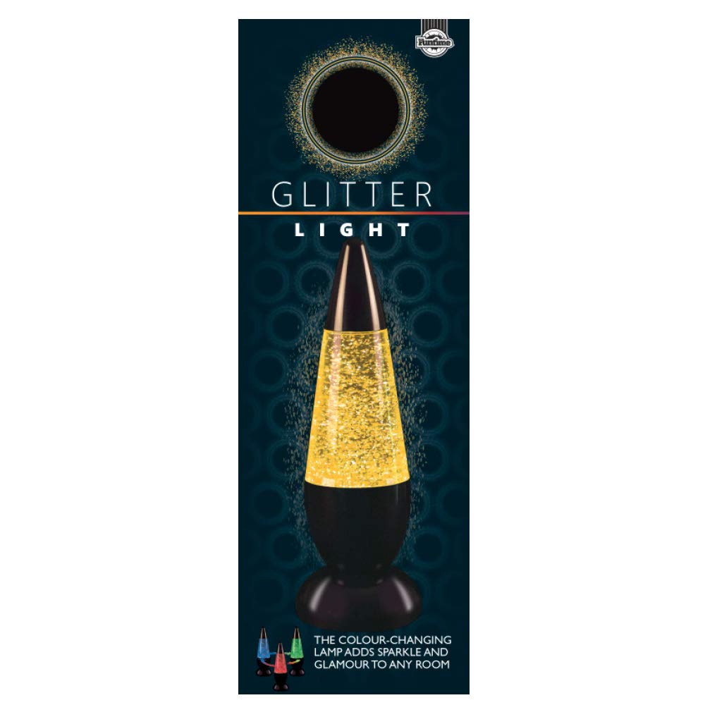 Funtime Gifts Glitter Light Colour Changing Liquid Filled Lamp with USB, Acrylic, White