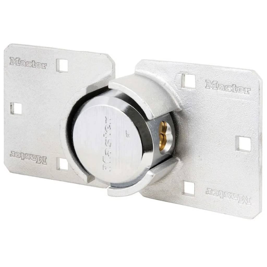 MASTER LOCK 736EURD Van Lock and Hasp with Key, Zinc and Hardened Steel, Key, Ideal for Vans, Trucks, Gates and Vending