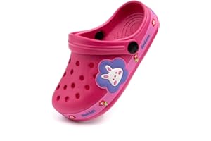 Miamooi Toddler Girls Boys Clogs Cute Cartoon Garden Water Clogs Little Kid Non-Slip Slides Indoor Outdoor Waterproof Beach Sandals Slip-on Beach Pool Shower Slippers Water Shoes