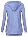 Sweatshirt Tunic,Timeson Long Sleeve V Neck Pullover Hoodie Sweatshirts With Kangaroo Pocket ,Multicolored Blue-XXL