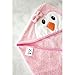 Panda and Penguin Terry Cotton Absorbent Baby Hooded Bath Towel with eBook, Pink