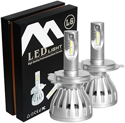 IMOSONTEC Super Spot beams H4Hi/Lo LED Headlights For Cars Super Bright Headlight Bulbs Conversion Kit Headlamps With COB LED chip 6000K color temp (H4)