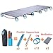 YAHILL Ultralight Folding Camping Cot Sleeping Collapsible Portable Foldable Bed Aluminum Replacements for Tent Backpack, Adults Youth Outdoor Travel Hiking Fishing Hunting (Grey -1st Generation)
