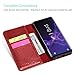 ProCase Galaxy S9 Plus Genuine Leather Case, Vintage Wallet Folding Flip Case with Kickstand, Card Holder, Magnetic Closure Protective Cover for Galaxy S9+ 2018 Release -Red