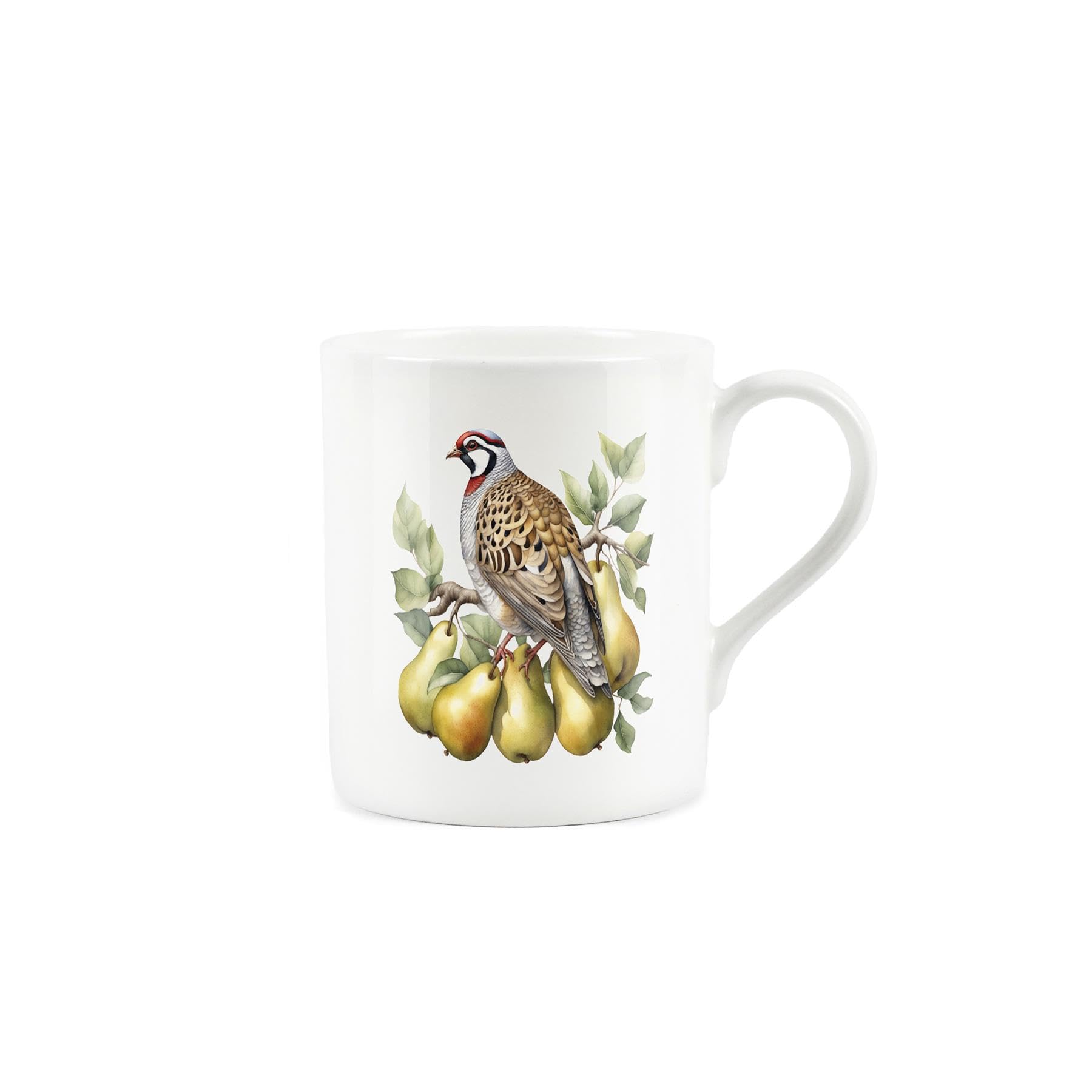 12 Days of Christmas Mug - Xmas Festive Partridge in A Pear Tree Mug Gift - Small Bone China White Mug Coffee/Tea Present