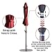 Abba Patio Sunbrella Patio Umbrella 9 Feet Outdoor Market Table Umbrella with Auto Tilt and Crank, Canvas Jockey Red
