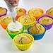 Bakeitfun Silicone Cupcake Liners Set, A Pack Of 12 Jumbo Size Reusable Non-Stick Baking Cups In 6 Colors, Piping Bag, Decorating Tips And Decoration Pen, And German Food Grade Materials