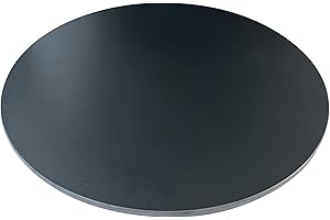 SVIOBY Black Round Sintered Stone Table Top, Ceramics Dining Tabletop, Replacement Cover Marble for Indoor/Outdoor Coffee Table Patio Table, Heat-Resistant and Scratch-Resistant Design, 15.7" x 0.43"