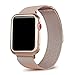 OROBAY Compatible with Apple Watch Band Case 38mm, Stainless Steel Magnetic Milanese Loop Band with Soft TPU Case Compatible with Apple Watch Series 3 Series 2 Series 1, Gold