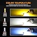 JamieWIN H11 Led Headlight Bulbs 12000LM 100W with 4 Sides CSP Chips All in One H8 H9 Fog Lights/Low Beam 3000K Yellow/6000K Cool White/8000K Blue Car Truck Motorcycle Lamp Replacement
