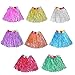Newcreativetop 7pcs Kid's Flowered Green Luau Hula Skirts