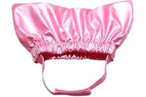 HALONTIN Dog Shower Cap, Cat Ear Cover for Bath, Waterproof Dog Helmet and Adjustable Pet Earmuffs for Grooming Reusable Ear Protection for Dogs and Cats, Pink