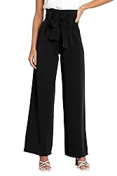 GUOLEZEEV Black Pants for Women High Waisted Wide