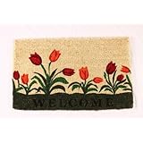 Kempf Welcome Tulip Natural Coco Doormat, 18 by 30 by 1-Inch