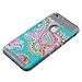 AnnBay iPhone 6 Plus /6s Plus Case 5.5 Inch,High Impact Hard Hybrid Dual Layer Heavy Duty Case Armor Cover with Totem Flower Pattern - Gray