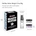 Silver Holographic Face Glitter ✮ HITOP Body Glitter ✮ 20g Festival Chunky Glitter with Gel, Cosmetic Face Body Hair Nails (Silver & Purplish Blue)