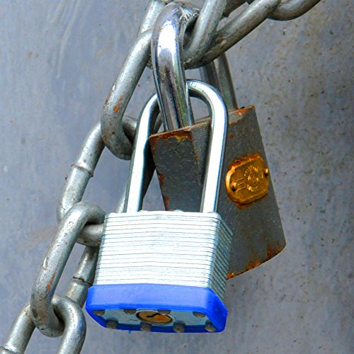 SEPOX Keyed Alike Laminated Padlock 1-9/16" Wide Body Includes 2 Long & 2 Short Shackle Pack of 4 - Thumbnail 6