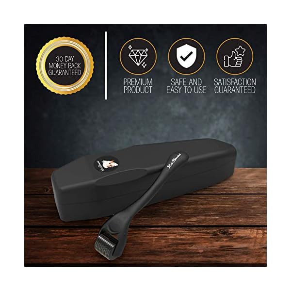 Red-Blooded Beard Growth Roller | Stimulate Beard and Hair Growth | 540 0.5mm Titanium Needles | Derma Roller For Men…