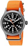Timex Men's TW4B04600 Expedition Scout Orange Nylon Slip-Thru Strap Watch