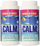 Natural Vitality Natural Calm Magnesium, Powder, Raspberry Lemon 16 Ounce 2-Pack