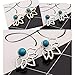 Suyi Fashion Hollow Lotus Flower Earrings Turquoise Simple Chic Stud Earrings Set CGS